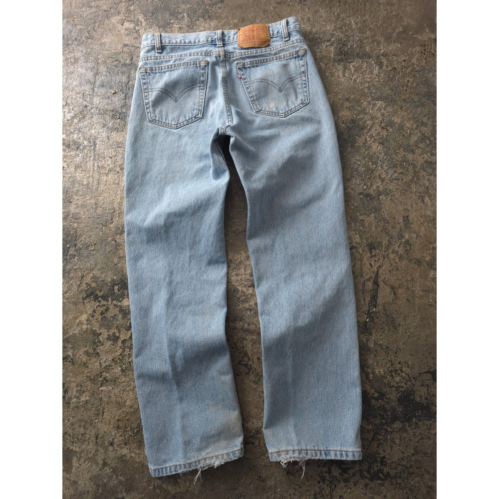 Vintage 90s Levi's Light Wash Jeans 32x28 Slim Fit Straight Leg Made in Canada
